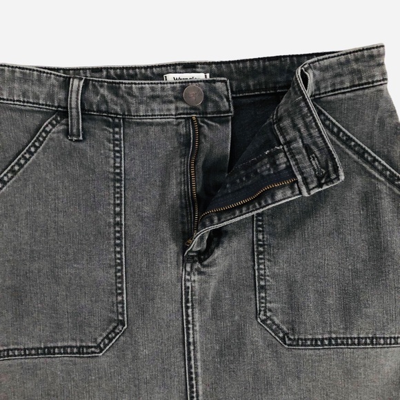 Wrangler Y2K Gray Denim Stretch Mini Skirt with Pockets Size 29 - Picture 5 of 6